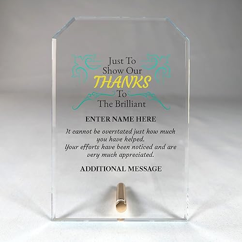 Miniatura 74 de Premio de agradecimiento personalizado grabado con láser, diseño grabado con láser, agradecimiento, añade tu propio texto, incluye caja de regalo