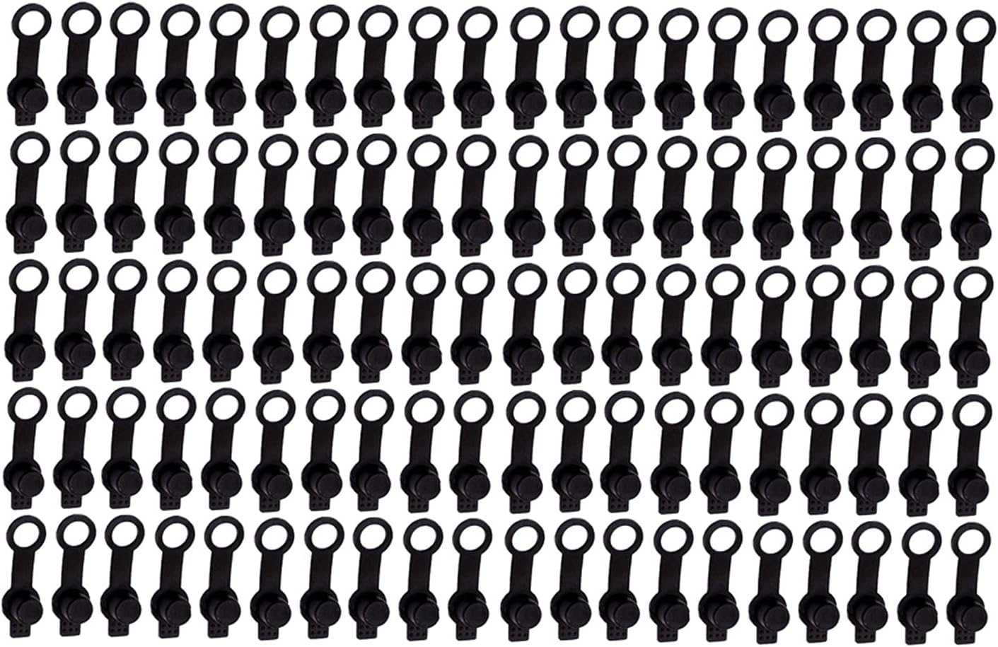Fearless Paintball Rubber HPA Fill Nipple Cover with Lanyard - 100 Pack