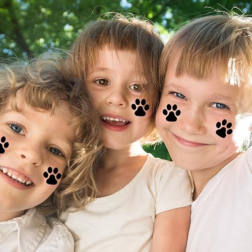 Miniatura 5 de 20 hojas de 300 piezas de huellas de patas, tatuajes temporales, tatuajes temporales de patas, pies, tatuajes temporales extraíbles para mujeres y