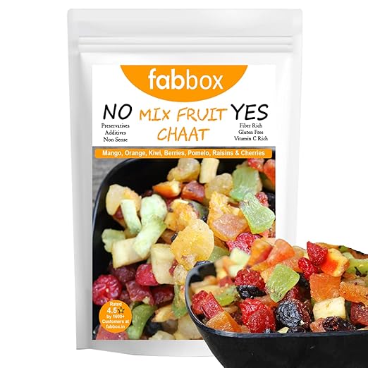 Fab box Mix Fruit Chat | High Protein and Fiber Rich | Gluten Free | Healthy Delicious Snacks (75 Grams)