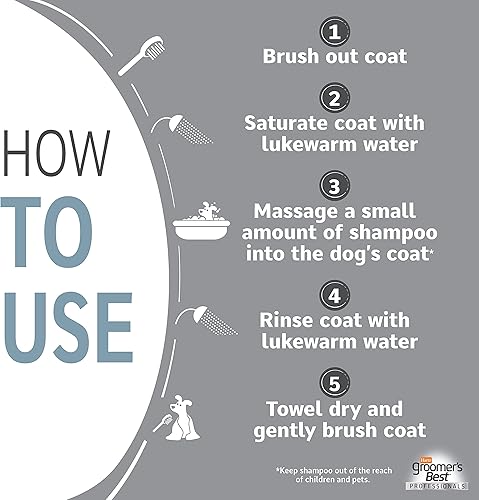 Miniatura 26 de Hartz Groomer's Best - Peine para pulgas para perros y gatos y peine con escudo natural o peluqueros mejor champú profesional