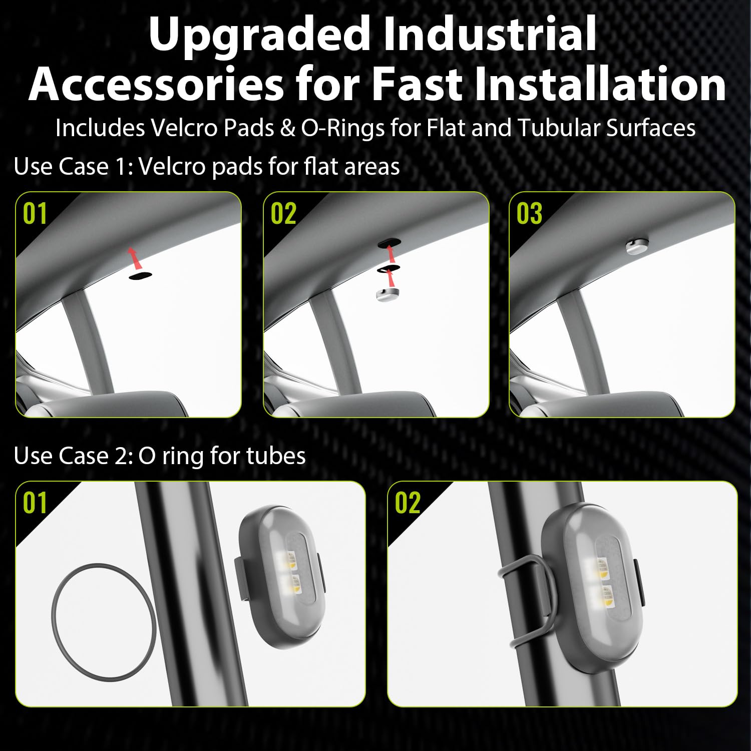 2025 Upgrade Wireless LED Lights for Car-4PCS Interior Ambient Strobe Light with Remote, USB-C 80 Hours 8 Colors IP65 Waterproof Rechargeable Underglow Light for Cars, Trucks, eBike, Motorcycle