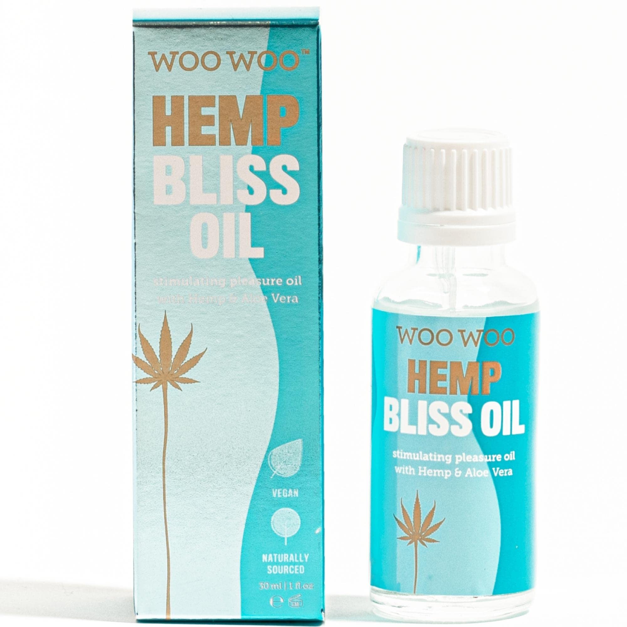 WooWoo Sensual Massage Bliss Oil - Women Essential Aphrodisiac Oil with Hemp - Sensual Massage Oil Lotion with CBD & Aloe Vera - 30ml