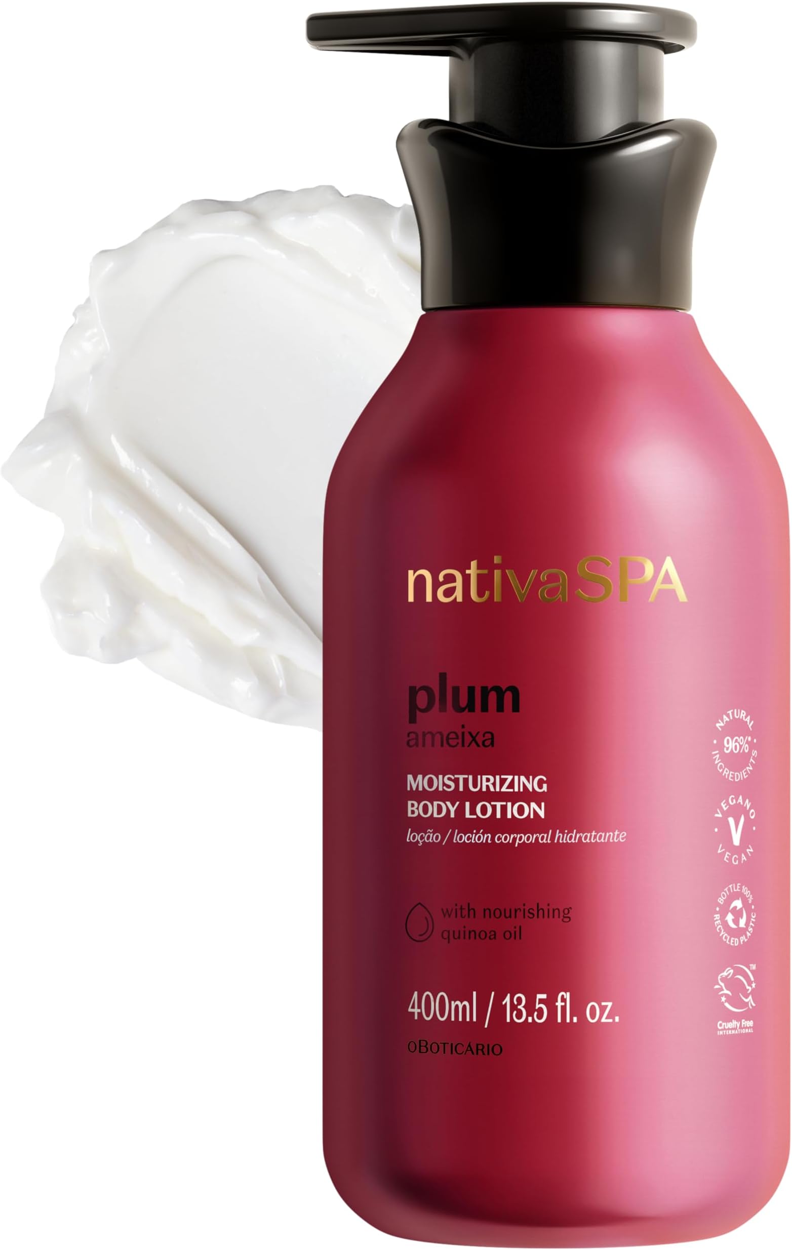 NATIVA SPA O BOTICÁRIO Plum Moisturizing Body Lotion, 400 Ml