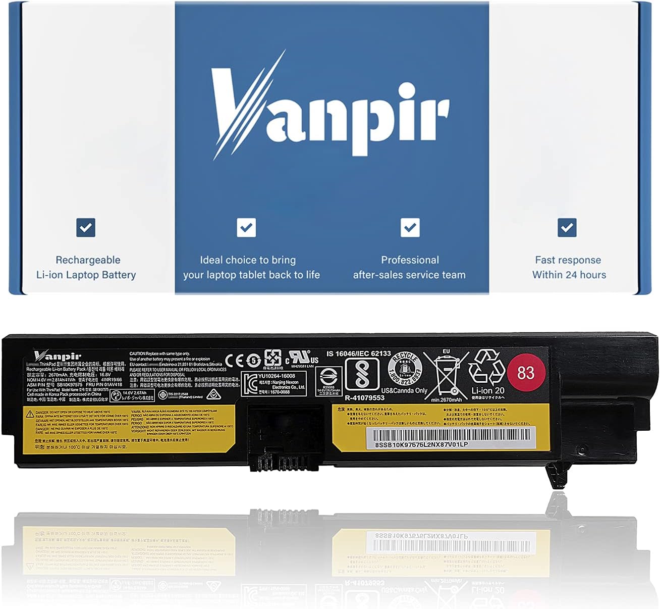 83 01AV418 SB10K97575 Laptop Battery Replacement for Lenovo ThinkPad E570 E570C E575 Series 82 SB10K97571 SB10K97572 SB10K97574 01AV414 01AV415 01AV416 01AV417 4X50M33574 4X50M33573 14.6V 41Wh 01AV418 battery