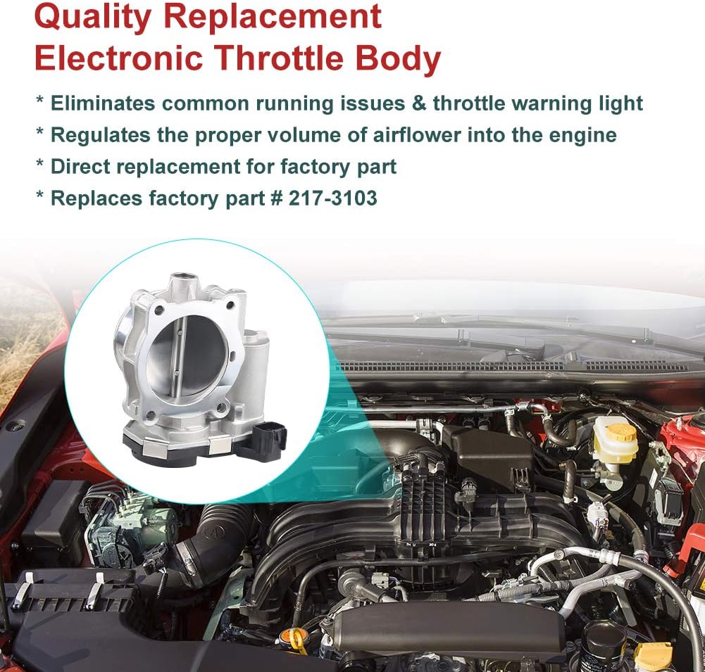 WMPHE Electronic Throttle Body Compatible with Buick Allure LaCrosse Cadillac CTS SRX Chevy Camaro Equinox GMC Terrain Replacement for S20018 977-314 TB1044 12616994 12604075 12609009 F00H600073