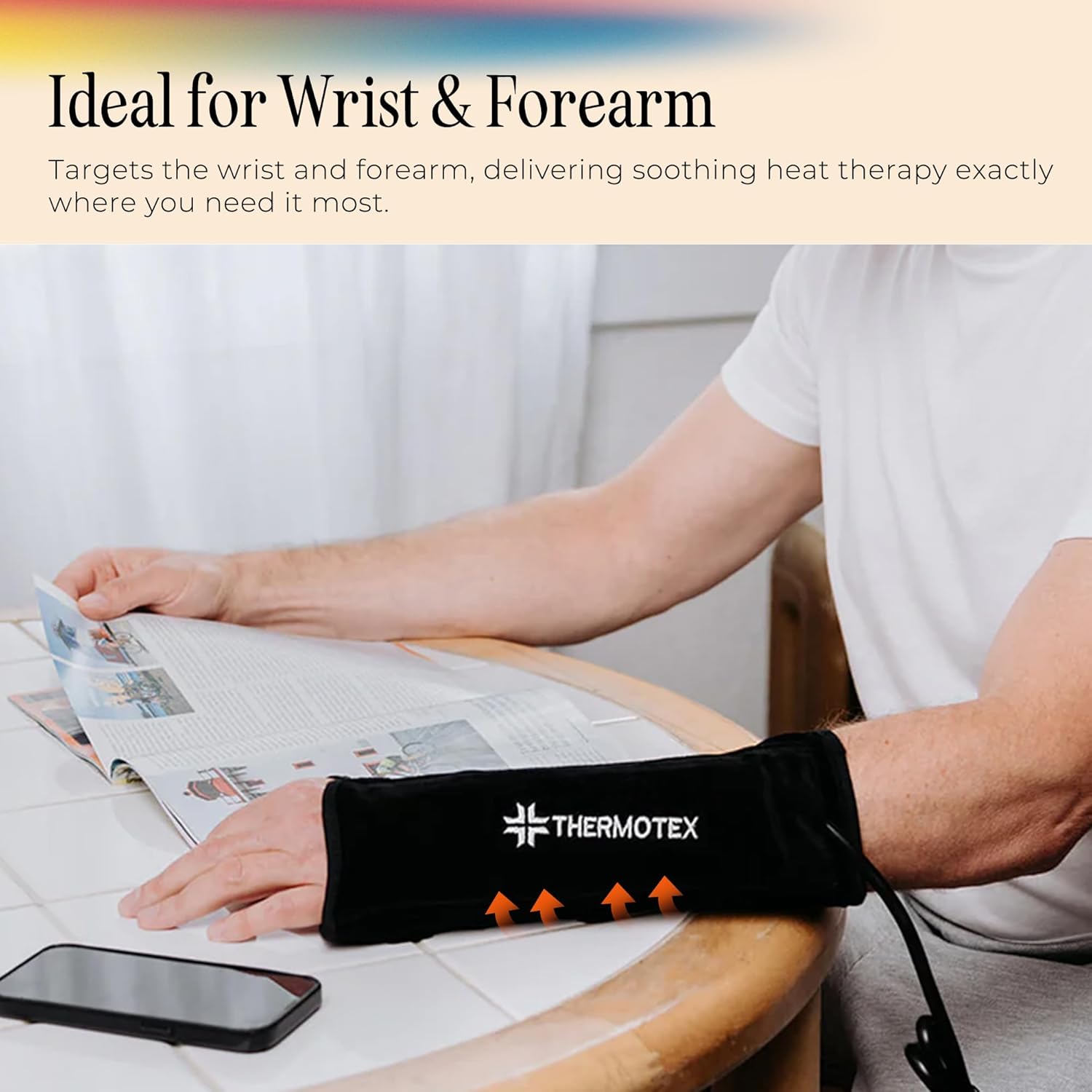 Thermotex Far Infrared Left Wrist Heating Pad - Deep Heat Therapy for Pain Relief, Recovery, and Circulation, FSA-HSA Eligible - Heated Pad for Wrist and Forearm - Single Heat Insert - Image 9