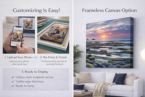 Miniatura 5 de ZXDZSM Póster de lienzo personalizado (sin marco, 24 x 36 pulgadas): sube tu imagen/foto - Foto personalizada a impresión de póster, impresiones