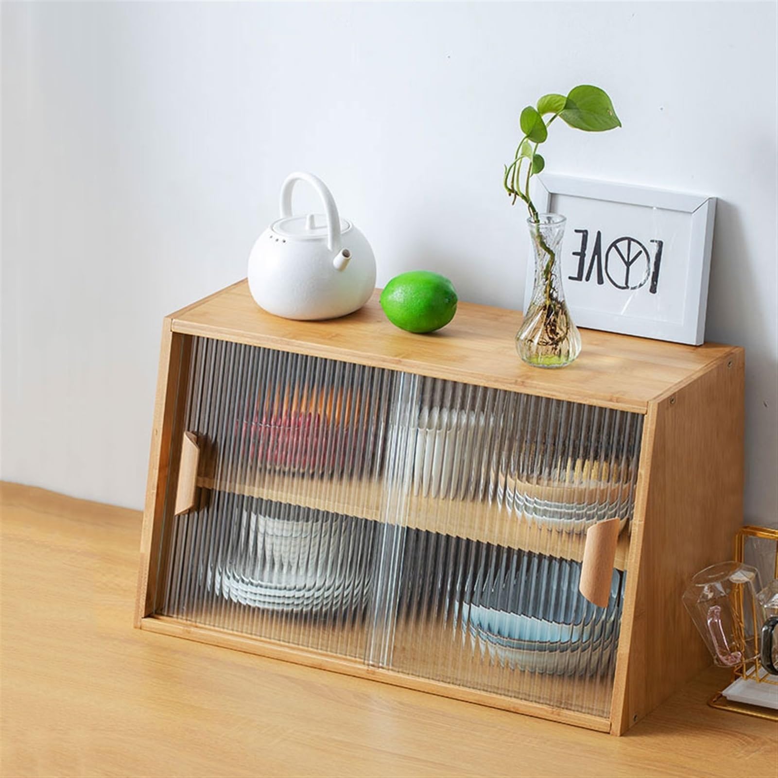 EERINESS Organizador de Cocina, gabinete de Almacenamiento de Cubiertos, gabinete de Almacenamiento Multifuncional, Estante de Cocina, Estante de Almacenamiento