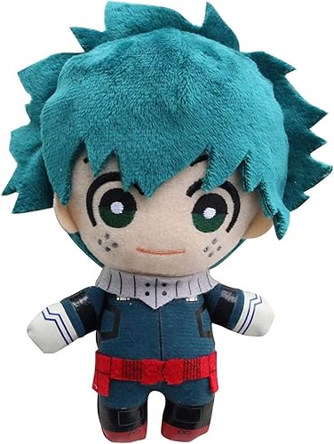 MHA Anime Plushie - Lindo muñeco de peluche de héroe para cosplay, 5.9 pulgadas, color verde