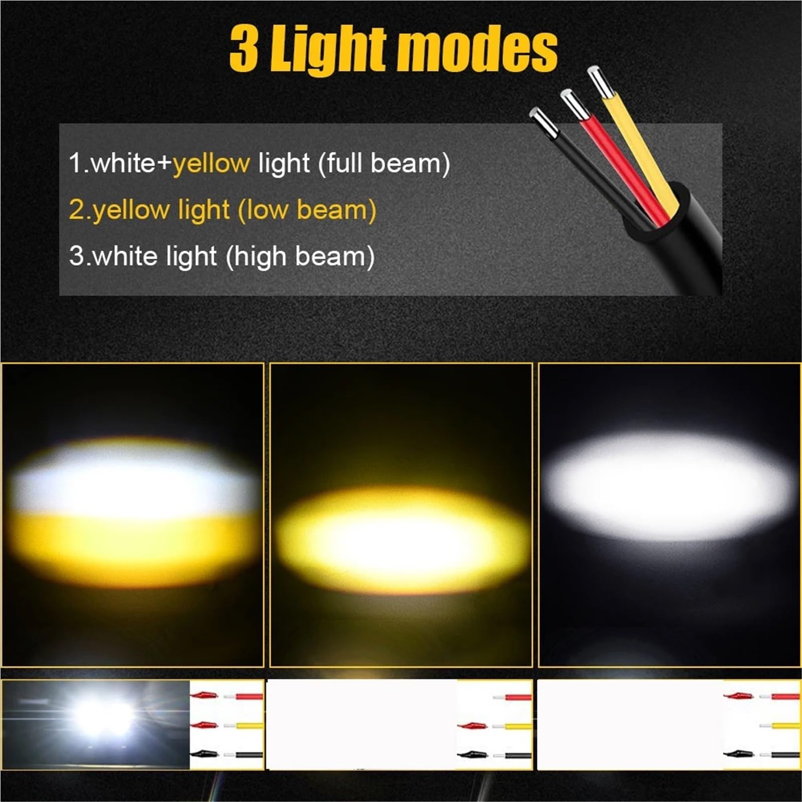 Anabbaglianti Lampada Impermeabile A LED Per Veicoli Elettrici, Fari Fendinebbia, Proiettore, Riflettore Per Auto E Moto Luci per motociclette(TK120M4 2pcs)