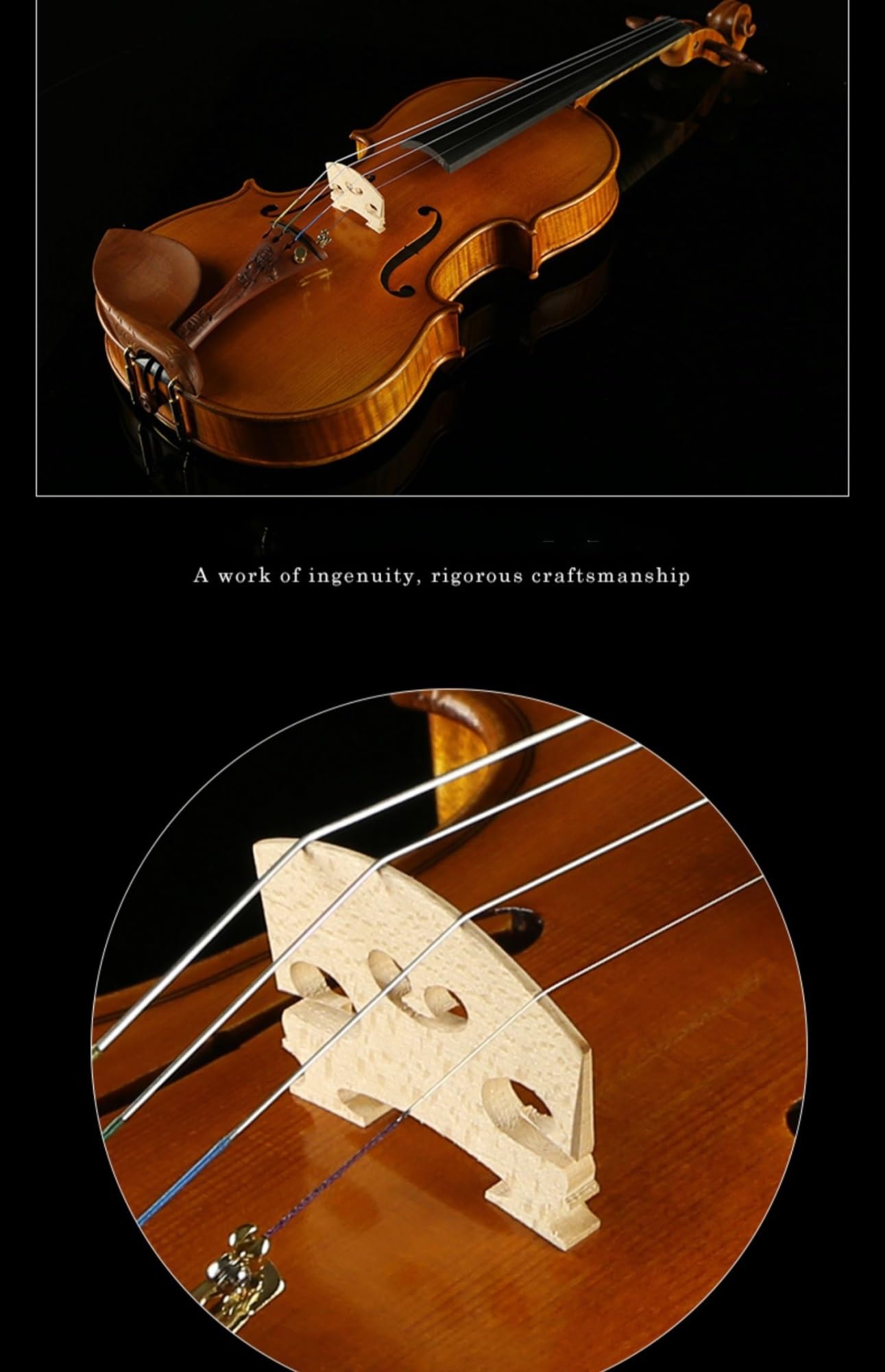 Violine Handgefertigte Violine Profi Standardversion Für Erwachsene 4/4