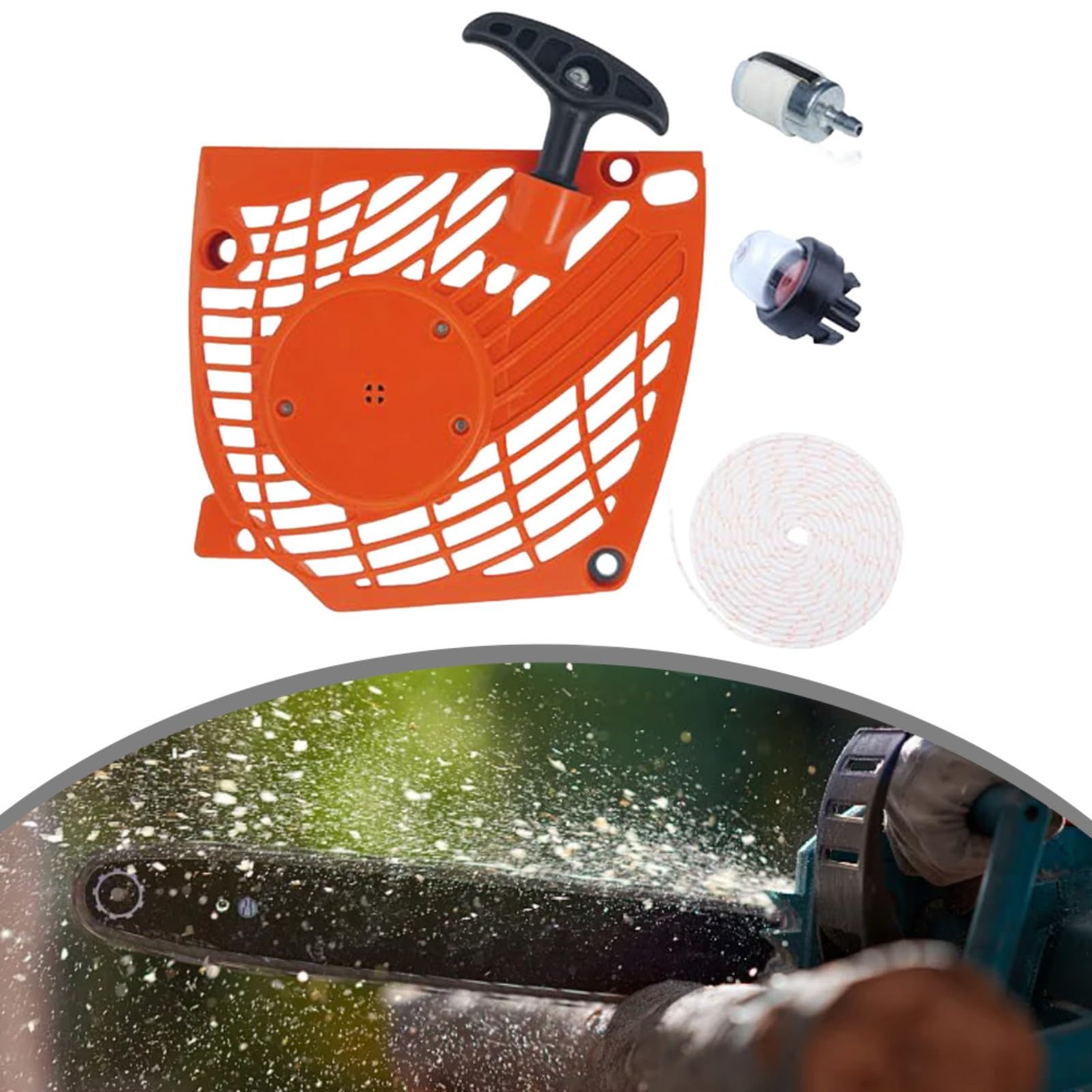 Démarreur de rechange pour tronçonneuse ECHO - Démarreur à rebond robuste pour modèles CS-400F/CS-420ES - Comprend tous les composants d'installation