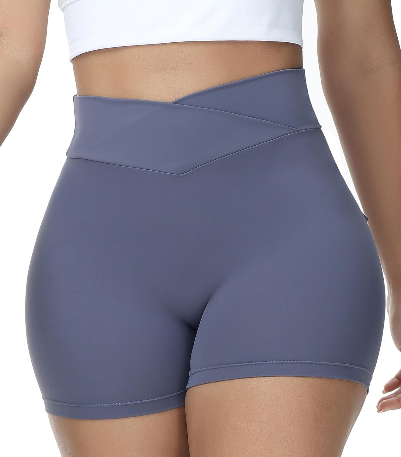 Booty Shorts for Women Scrunch Butt Shorts with Pocket Cargo Workout Biker Gym Bottoms - Image 5