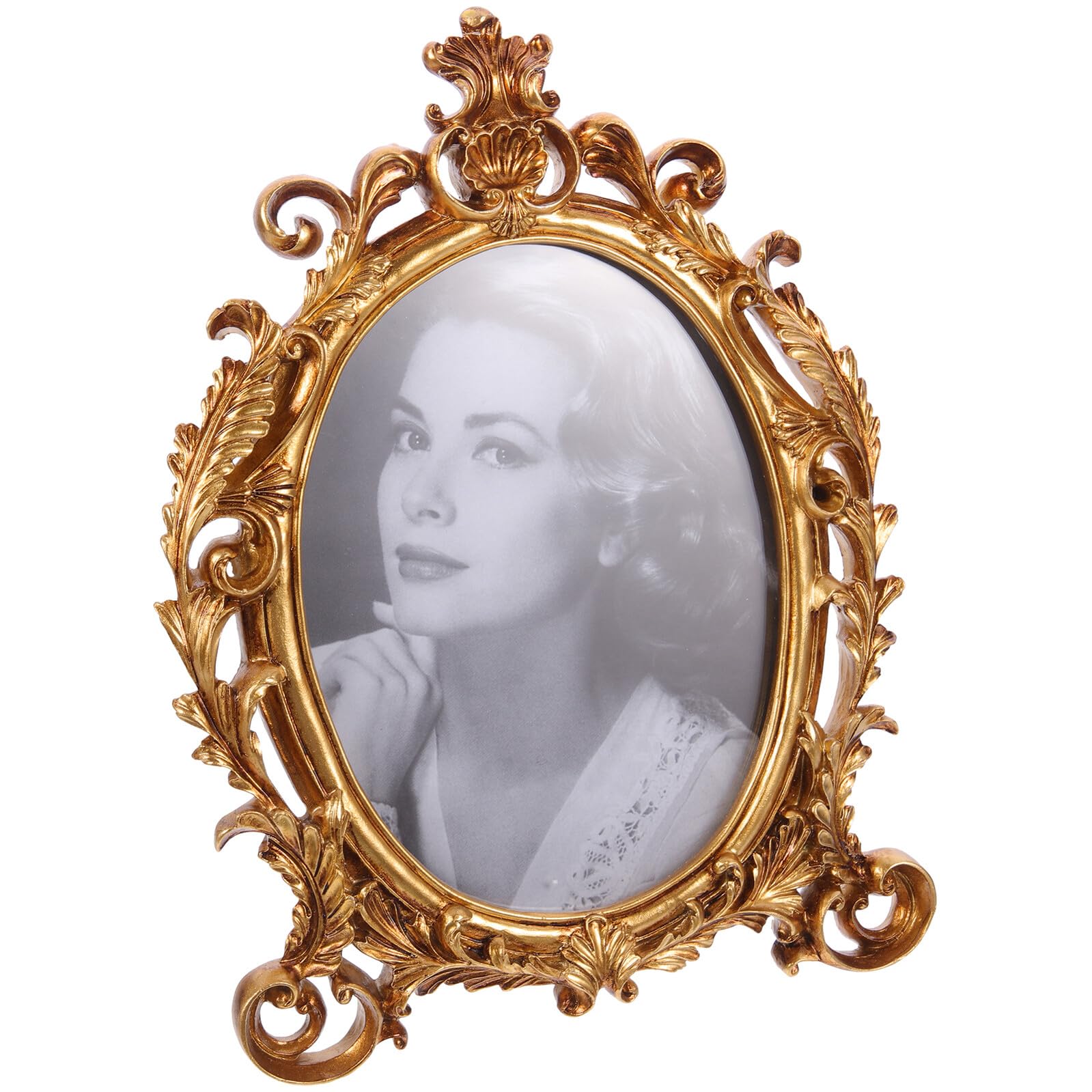 Cadre photo vintage doré à poser pour réchauffer votre salon rétro
