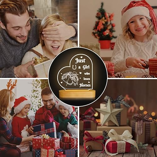 Miniatura 5 de Luz nocturna de caballo para niña, lámpara de mesa LED Attivolife Pony, lindo animal, blanco cálido, decoración de habitación, amante de los