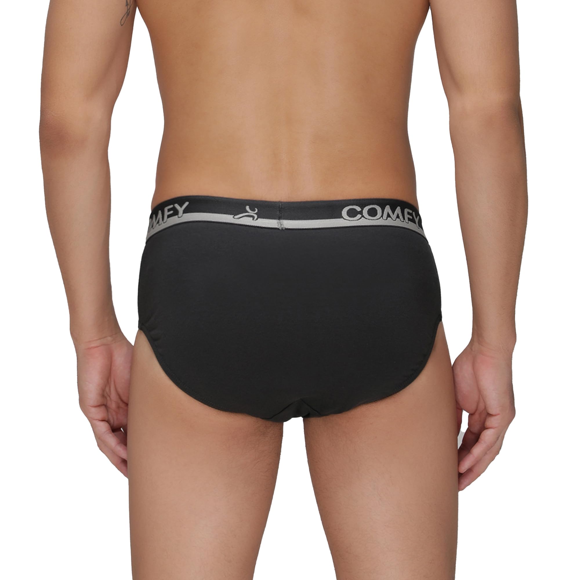 Amul Comfy Men's Plain Cotton Multicolour Brief Pack of 5 Innerwear (Colours May Vary) 1
