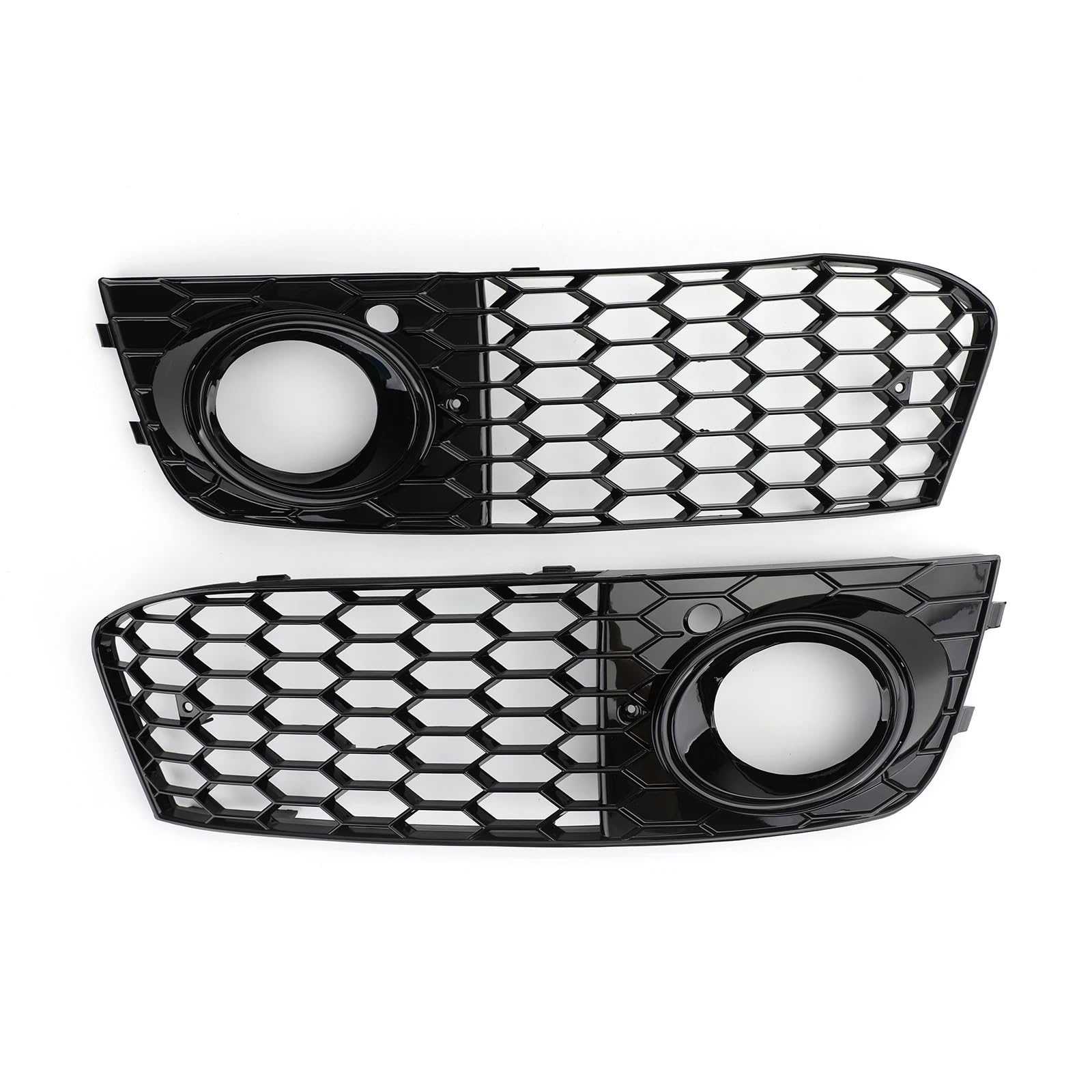 Pasuje do Audi A4 B8 RS4 2009-2012 Siatka plastra miodu Światło przeciwmgielne Otwarty otwór wentylacyjny A4 Osłona wlotu powietrza 8KD807682 8KD807681 osłona chłodnicy(A)