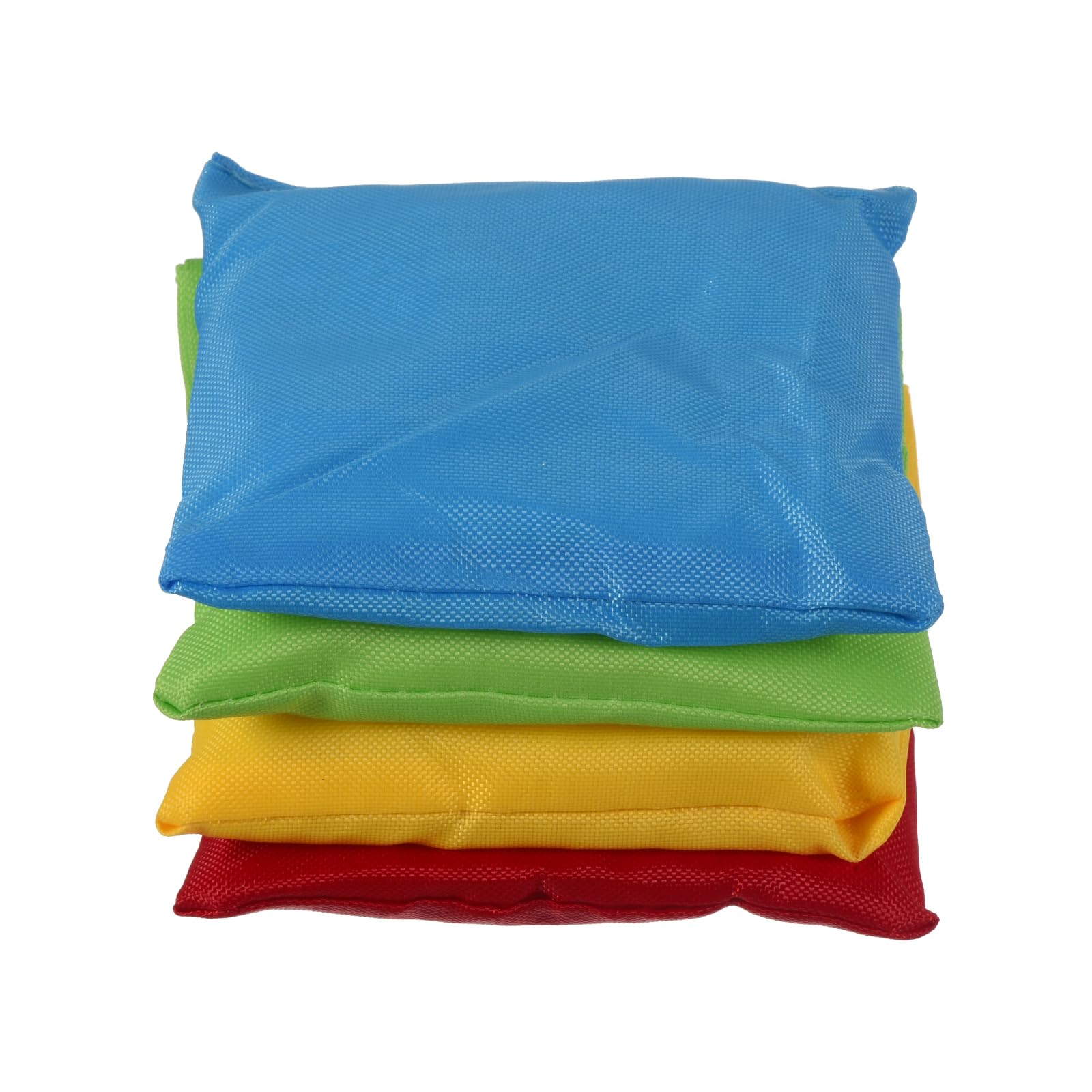 M METERXITY 4 Pack Cornhole Bean Bags - Canvas Sandbag with Plastic Particles, Apply to Bean Bag Throwing Games/Outdoor Activities(Blue, Green, Red, Yellow)