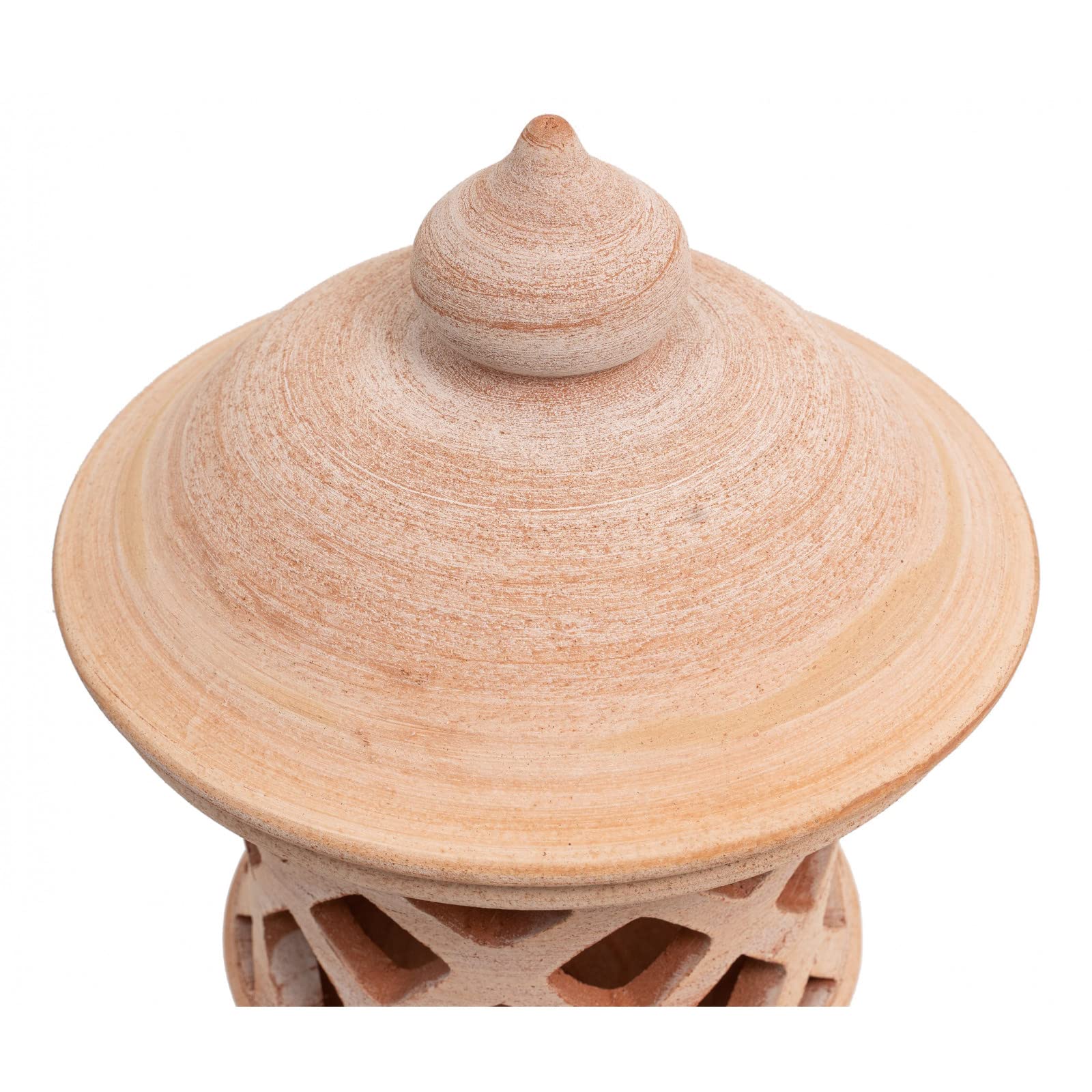 Biscottini Lanterna da esterno in terracotta 54x34x34 cm | Lanterne da esterno portacandele Made in Italy | Lanterne per illuminazione giardino