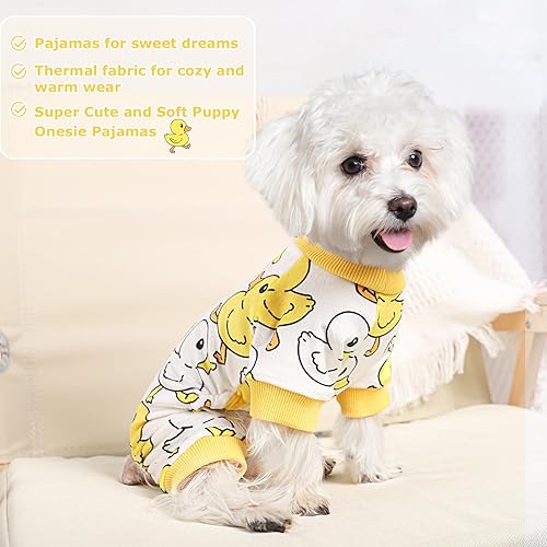 Miniatura 7 de Pijamas para perros pequeños, hembras y niños, suaves y lindos pijamas para mascotas, para otoño e invierno, cálidos, ropa para mascotas, overoles