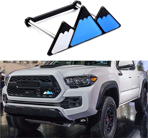 Emblema de rejilla tricolor, accesorios de decoración, etiqueta de automóvil compatible con Tacoma 4Runner Tundra Sequoia Rav4 Highlander (Mountain