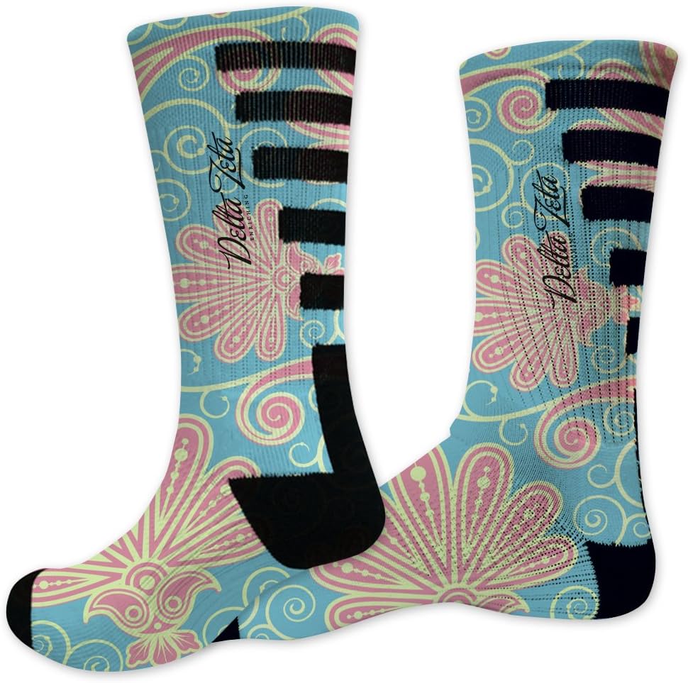 VictoryStore Delta Zeta Performance Crew Sock - Design 1