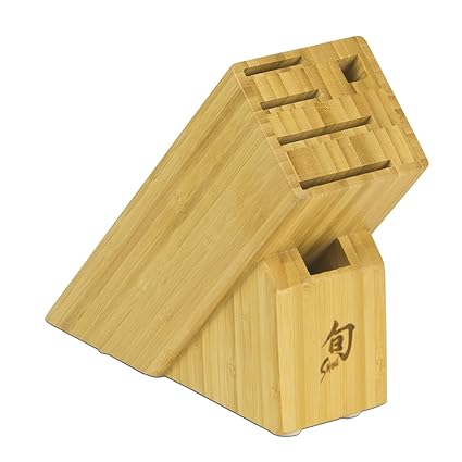Shun DM0845 6-Slot Slimline Bamboo Knife Block 6, Brown