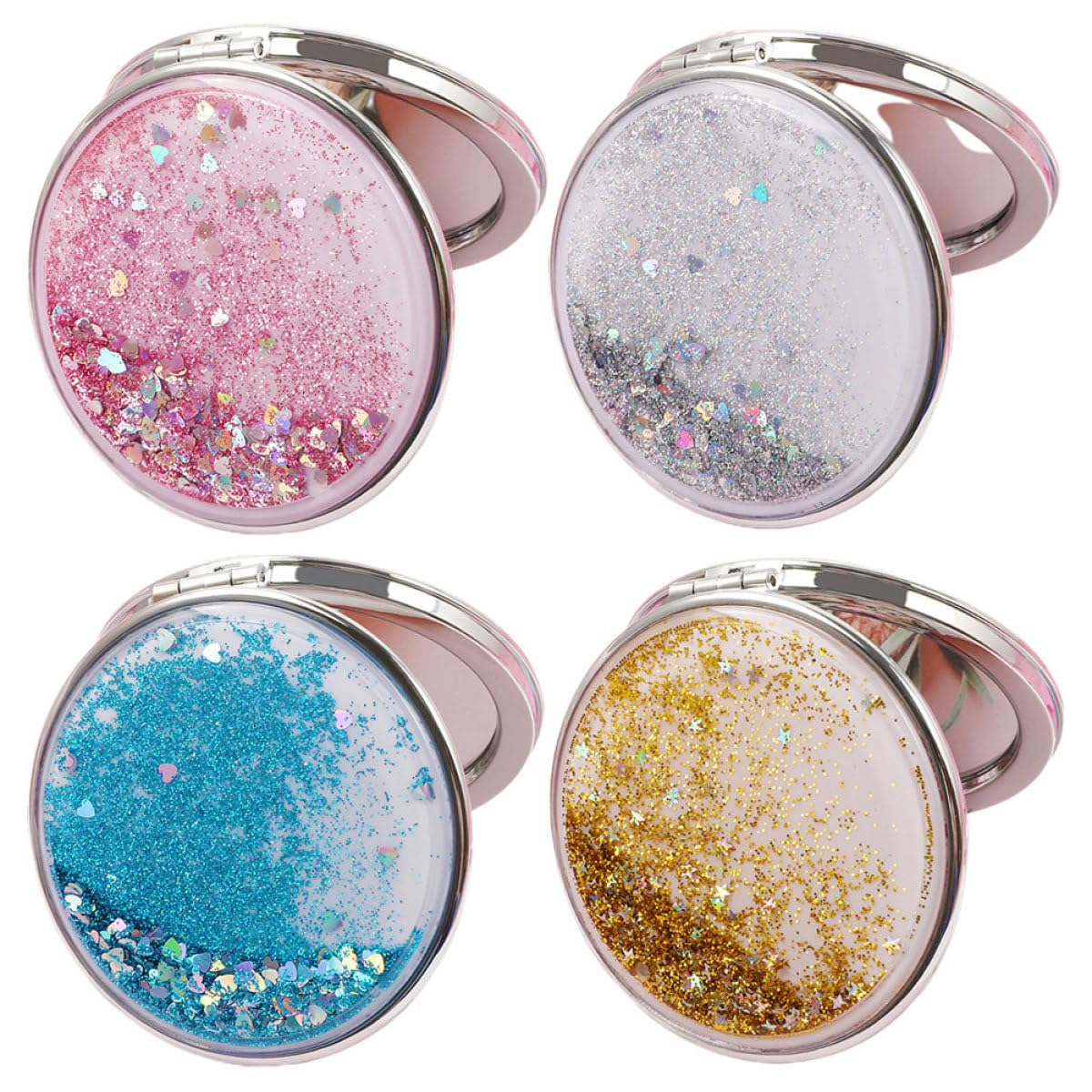 Miroir de poche portable pour voyage et retouches maquillage rapides