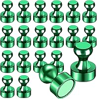 Vista 42 de Imanes para refrigerador, 20 unidades, imanes tipo chincheta de metal, dorados, ideales para pizarras blancas, oficinas, aulas o mapas