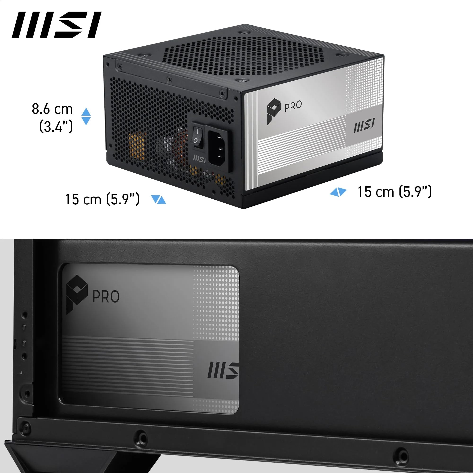 Amazon | MSI PRO A1000PL PCIE5 PC電源ユニット 1000W ATX3.1/PCIe