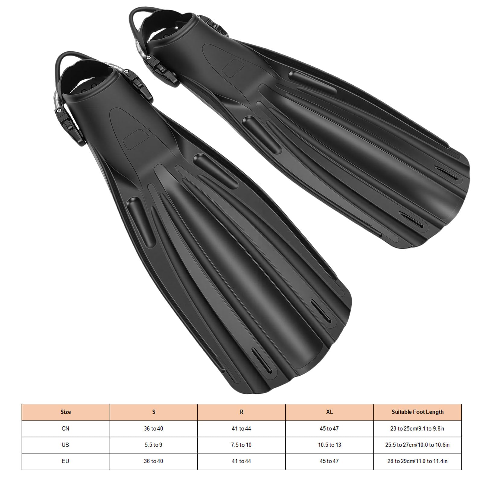 Dilwe Pinne per Immersione in TPR Premium, Regolabili, manovrabilità Migliorata, Comoda Attrezzatura per lo Snorkeling per gli Appassionati di Nuoto