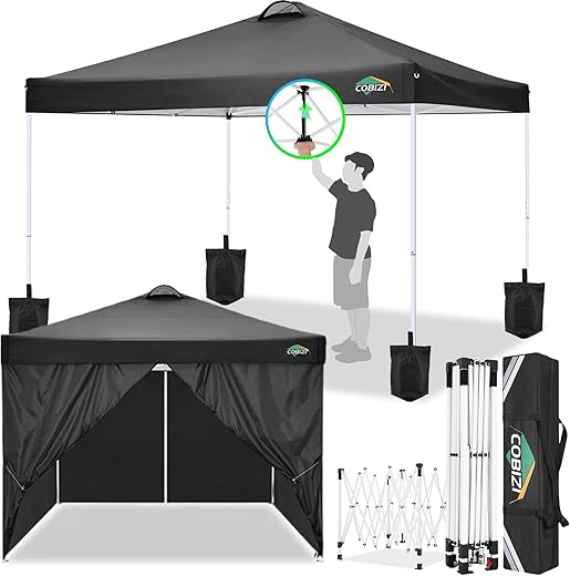 COBIZI Faltpavillon 3×3 wasserdicht, UV-Schutz