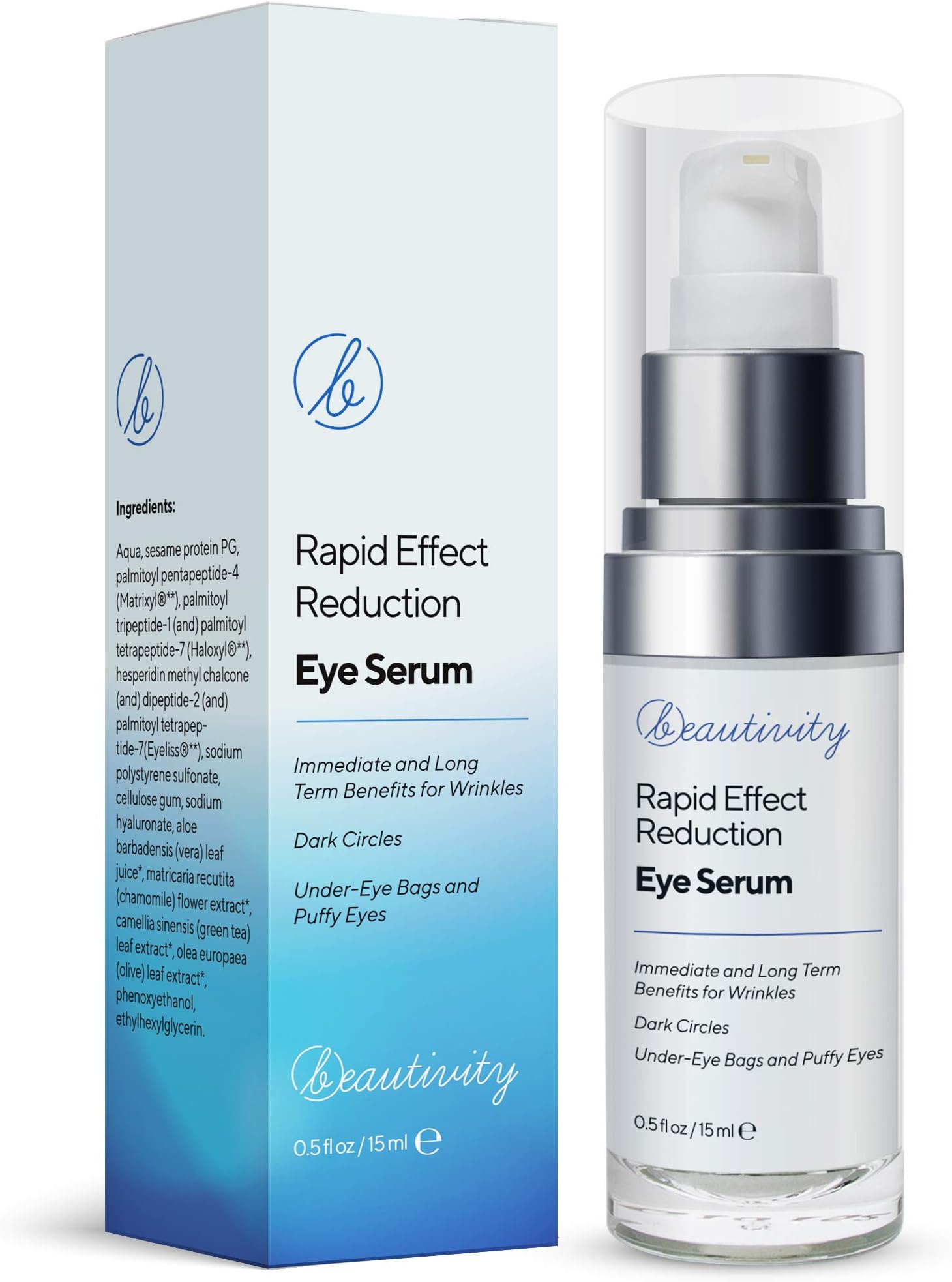 Rapid Reduction Eye Serum Eye Cream Eye Wrinkle Cream Reduce Under-Eye Bags, Wrinkles, Dark Circles, Fine Lines & Crow's Feet Instantly and Visibly for Women Men