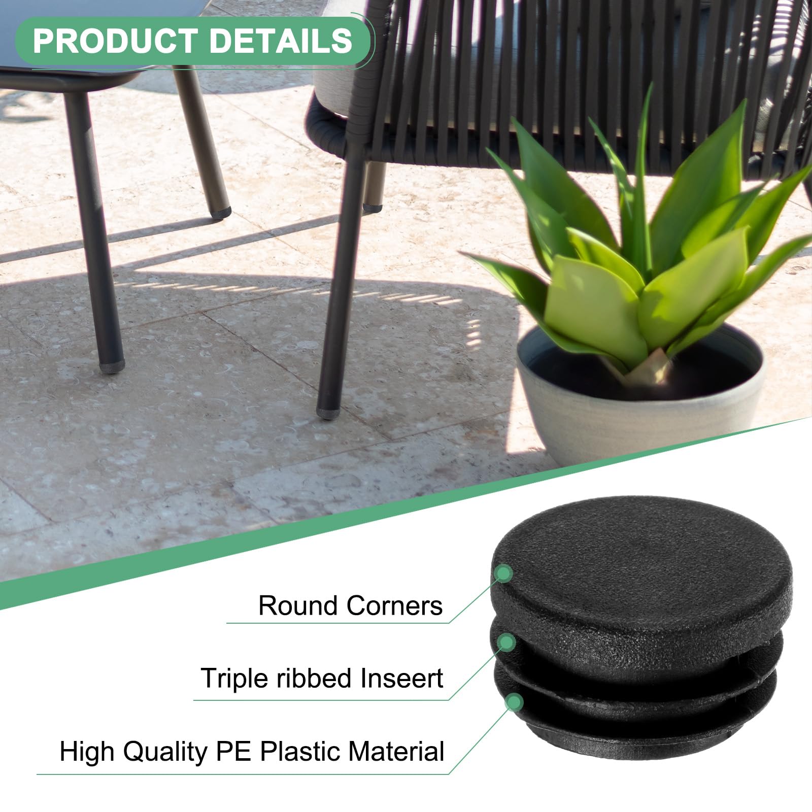 M METERXITY 30 Pack Round Plastic Plug - Image 2