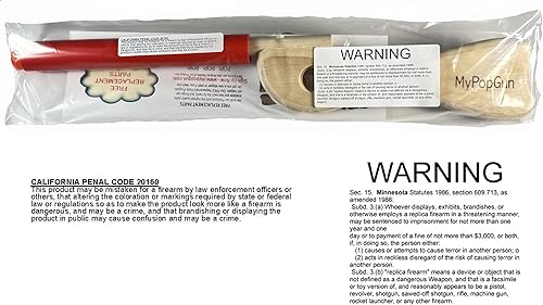 Miniatura 7 de Rifle de juguete de madera roja American Classic Durable-Fun-Pretend-Play No requiere baterías, hecho a mano en los Estados Unidos, juguetes