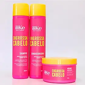 ILIKE ENGROSSA CABELO LINHA PROFISSIONAL Fios encorpados e com volume saudável - 5, 4, E 3 PRODUTOS (3 Produtos)