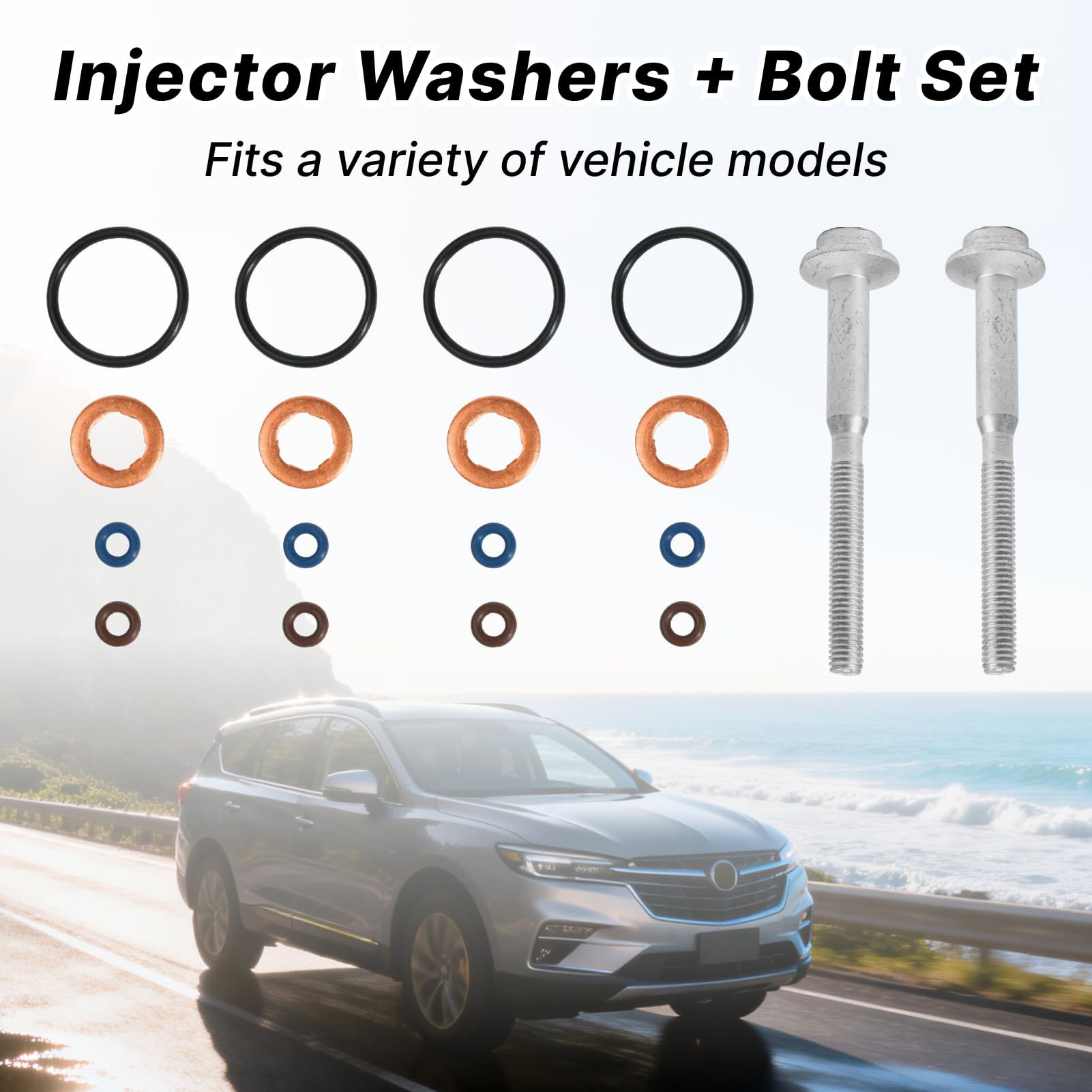 joints injecteurs 1.6 TDI et vis d'injecteur compatibles avec A1 8X A3 8P Golf Polo Touran Fabia Roomster Octavia Polo Vento Caddy Jetta 03L130277B A2C59513554 883.670 WHT003187