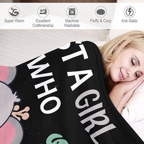 Miniatura 5 de Manta Koala suave, mullida y cálida, manta de 50 x 60 pulgadas para cama, sofá, negro, bonito regalo para niñas y niños