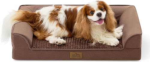 Miniatura 21 de Cama ortopédica para perros grandes y medianos, sofá para mascotas de tamaño L para perros y gatos, sofá de espuma de gran soporte en forma de U con