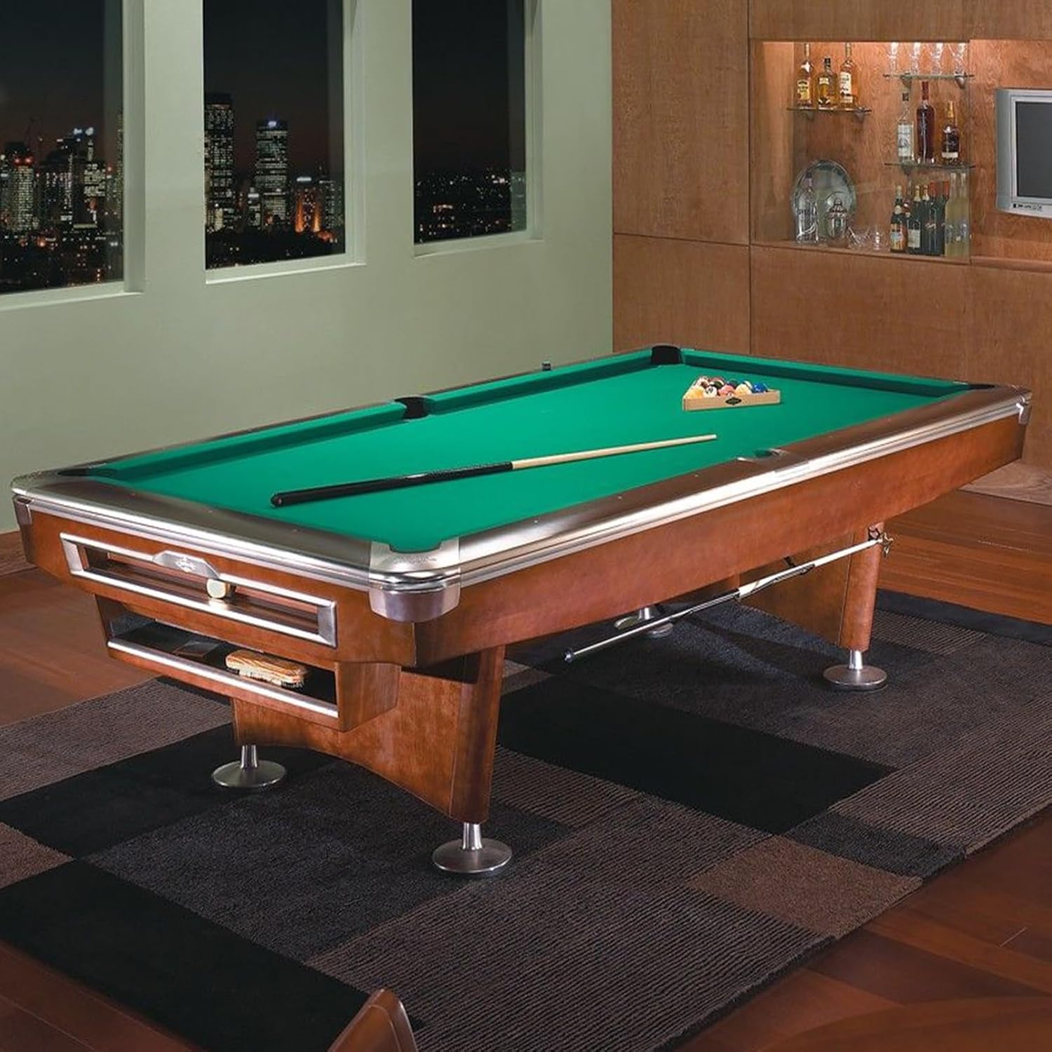 9FT Billiard Table Cloth with 6 Strips, Fast Speed Pre-Cut Colorful Pool Felt for Hotels Clubs Home Game Rooms