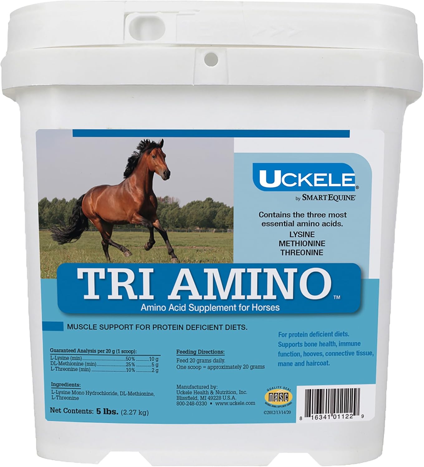 Uckele Tri Amino Horse Supplement – Equine Vitamin & Mineral Supplement – 5 Pound (lb)