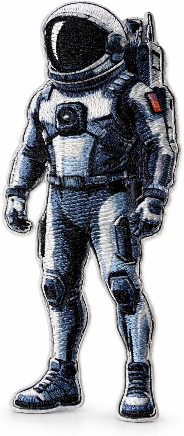 Astronaut Iron On Patch – Space Explorer Spaceman Applique for Jackets, Bags, Hats, Jeans and Crafts
