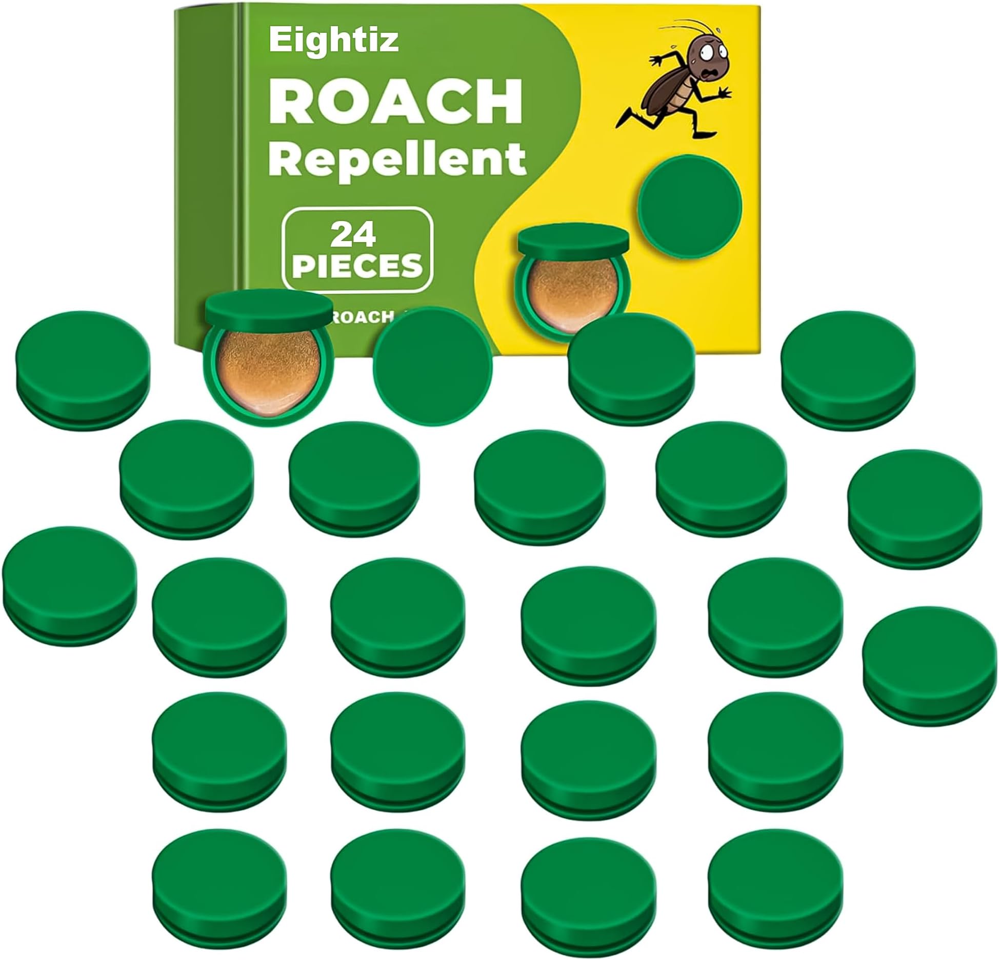 Eightiz Natural Cockroach Killer for Kitchens, Bathrooms, and Cabinets, Cockroach Killer Gel, Roach Repellent for Cockroach, for Indoor Cockroach Control, Insect Control (Pack of 24)