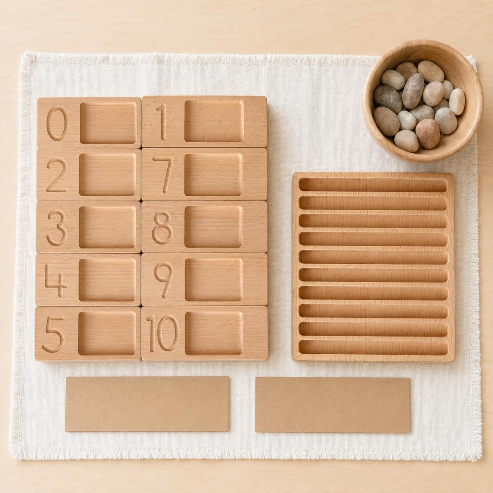 Tablero Encaje Numérico Grabado Tablero Numérico Infantil Bordes Redondeados Material Didáctico para Niños