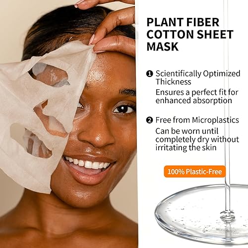 Miniatura 7 de Mascarillas faciales reafirmantes e hidratantes con ácido hialurónico y péptidos, reducen las líneas finas y las arrugas, mascarilla facial de spa