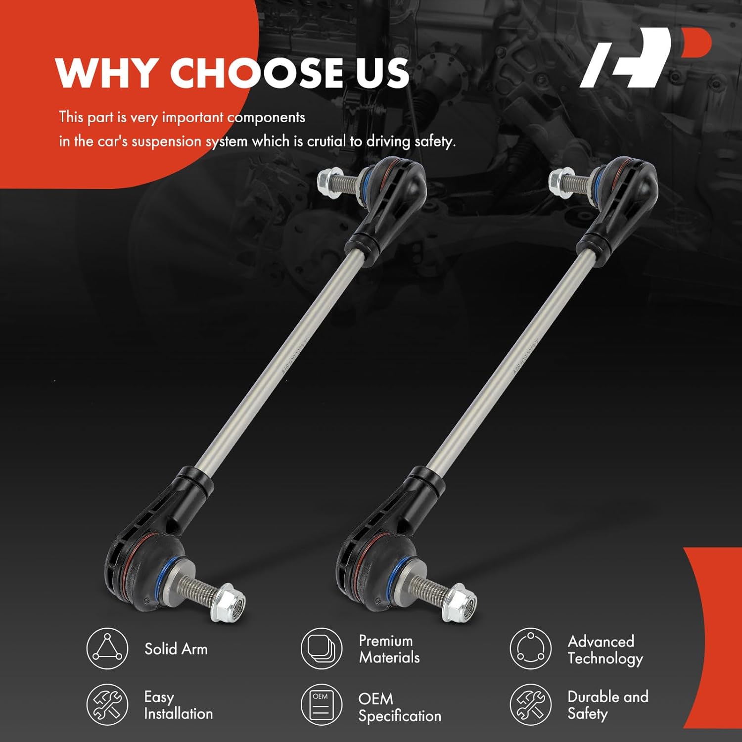 A-Premium 2 x Front Sway Bar Links Stabilizer Bar Links, Compatible with Volvo XC40 2019 2020 2021 2022, Sport Utility