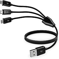 Vista 2 de BoxWave MultiCharge - Cable microUSB, compatible con Plantronics Explorer 55, color negro
