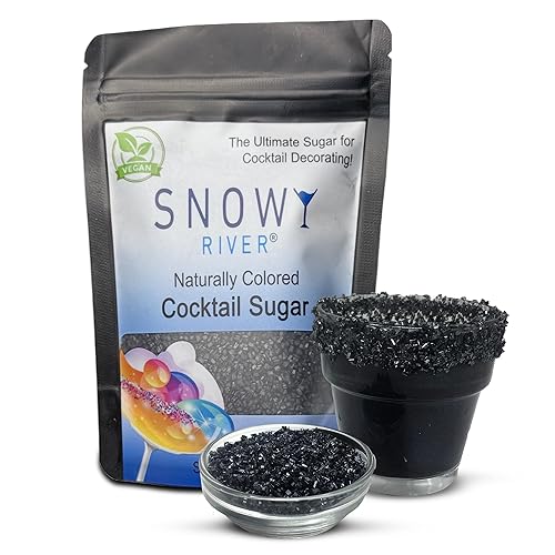 Miniatura 24 de Snowy River Purple Cocktail Sugar - Rimmer de cóctel morado de color natural certificado Kosher (botella de 2 onzas, cristal mediano) America,Brillo