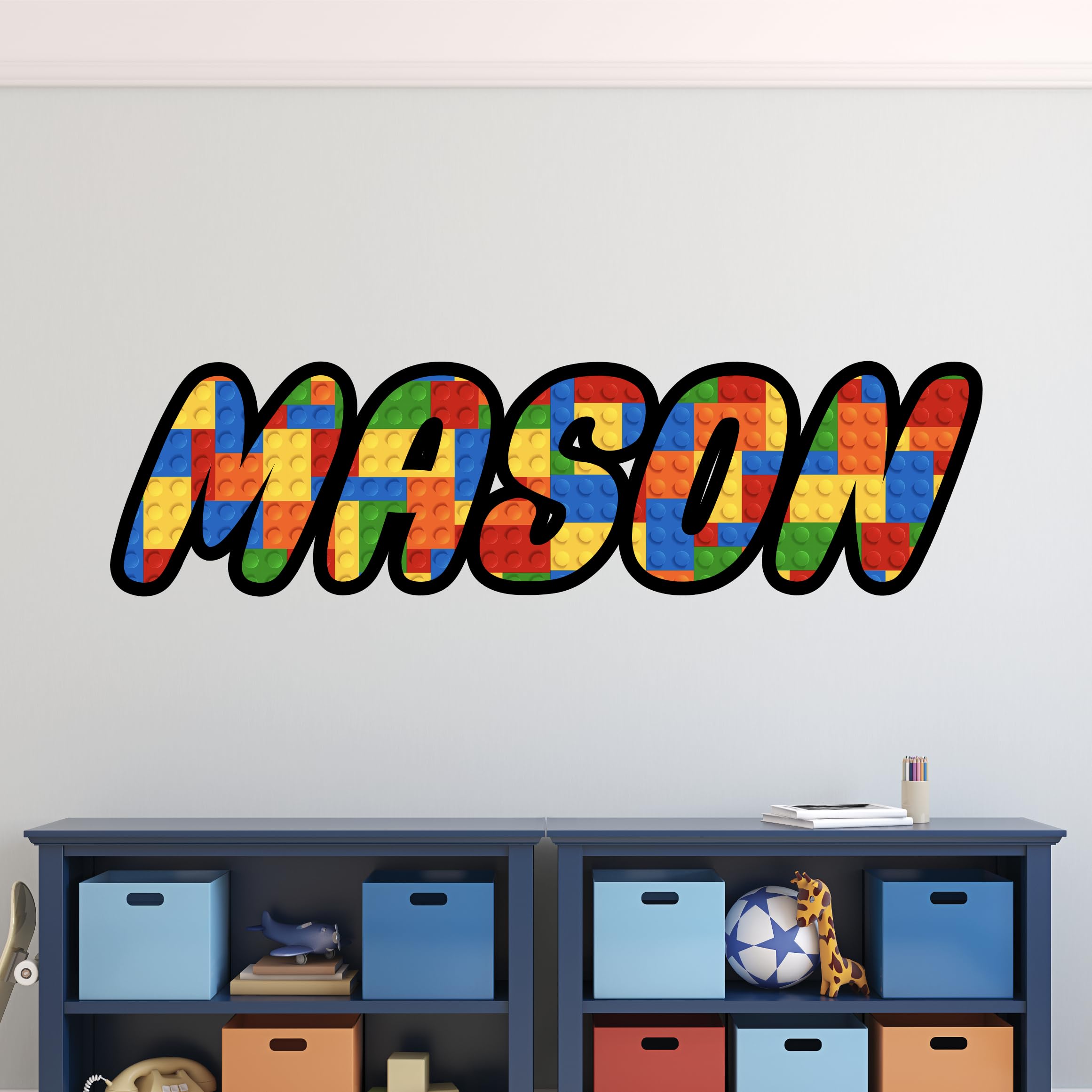 Building Blocks Wall Sticker Brick Wall Builders Blocks Wall Sticker